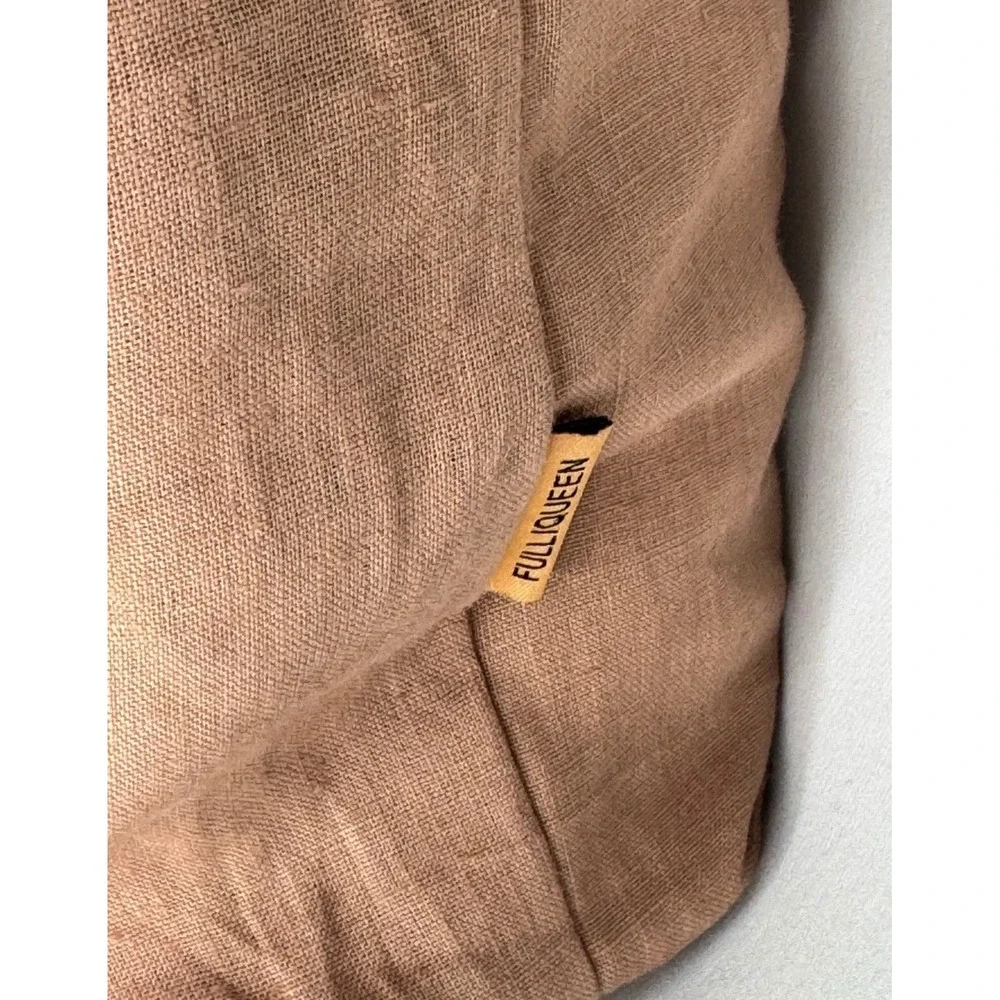 Quinces European Linen Duvet Cover Set Full/Queen Desert Sunset